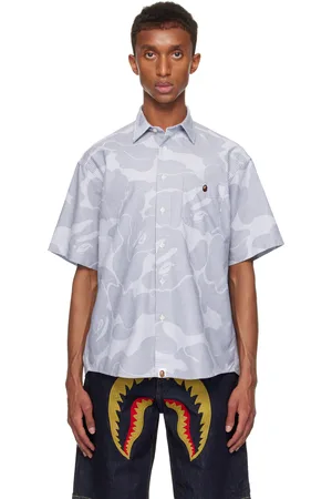 BAPE Solid Camo Stripe Relaxed Fit Shirt