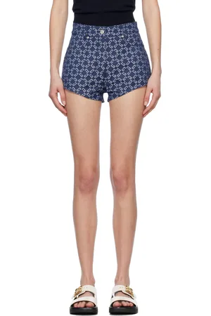 Givenchy Navy Slim Fit Monogram 72 Denim Shorts