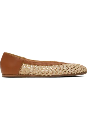 Ancient Greek Sandals Beige & Tan Aeropi Ballerina Flats