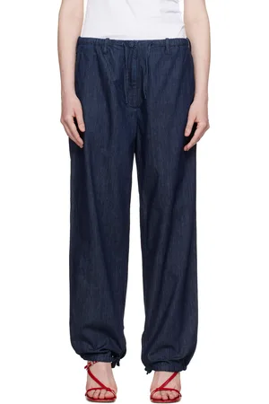DRIES VAN NOTEN Navy Drawstring Jeans