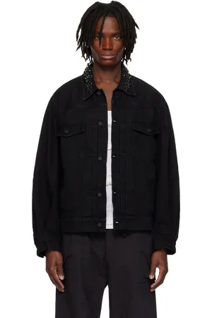 Simone Rocha Black Embellished Denim Jacket