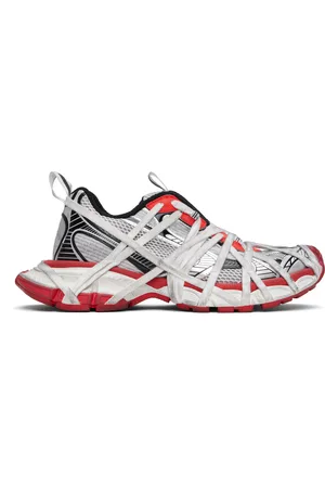 Balenciaga Gray & Red 3XL Extreme Lace Sneakers