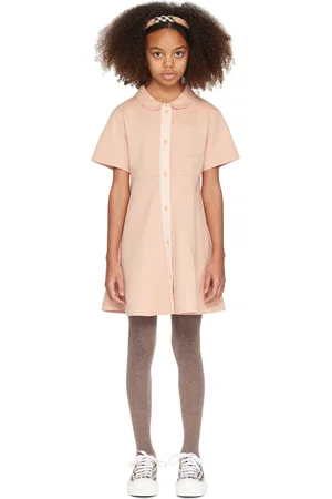 Burberry Kids Pink Peter Pan Collar Dress