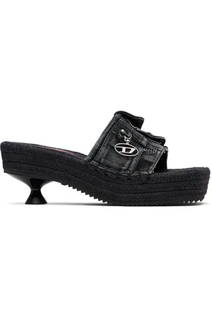 Diesel Black D-Ibiza 40 Pck Heeled Sandals
