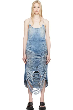 Diesel Blue De-Dra-Fsg Denim Midi Dress