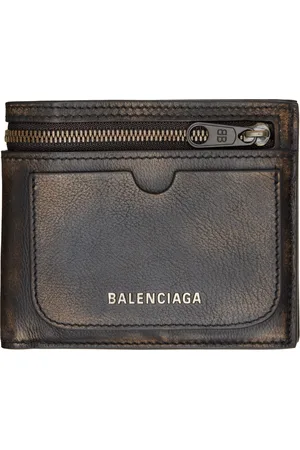 Balenciaga Brown Bitonal Leather Wallet