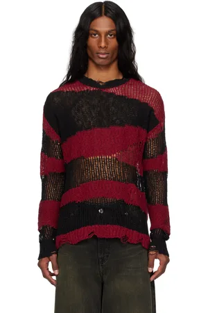 Andersson Bell Black & Red Stripe Crew-Neck Sweater