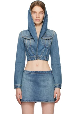 Alaïa Blue Hooded Denim Jacket