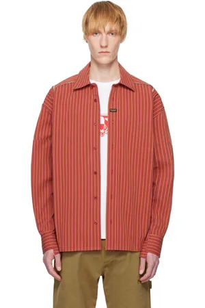 MARTINE ROSE Red & Yellow Cut Overshirt