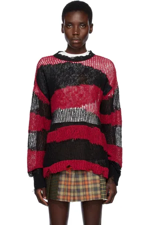 Andersson Bell Red & Black Stripe Crew-Neck Sweater