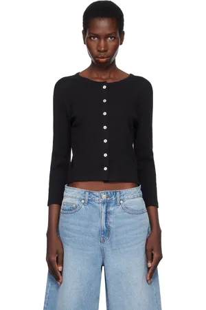 DUNST Pointelle Crewneck Cardigan