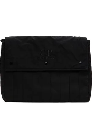 C.P. Company Black Herringbone Logo Bag