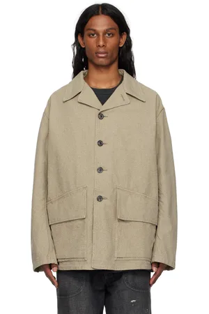 Maison Margiela Beige Cotton Caban Jacket