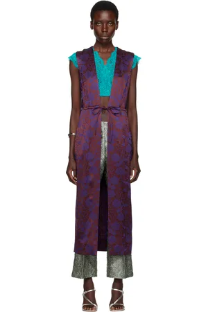 DRIES VAN NOTEN Burgundy Drawstring Vest
