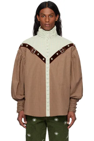 Chopova Lowena Brown & Green Atwixt Shirt