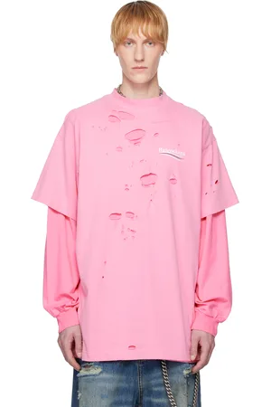 Balenciaga Pink Political Campaign Long Sleeve Layered T-shirt