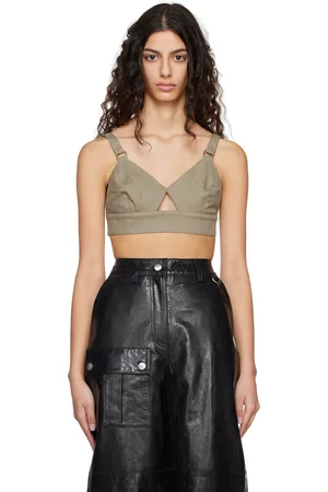 REMAIN Birger Christensen Taupe Cutout Bralette
