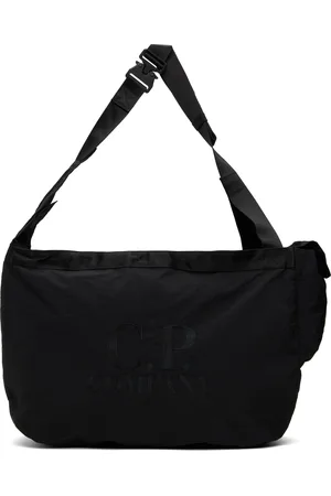 C.P. Company Black Plain Paper Touch Zipped Bag
