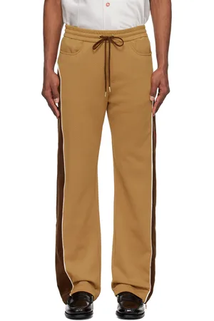 Casablanca Brown & Beige Chenille Panelled Track Pants