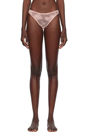 FLEUR DU MAL Pink Bouquet Lace Cheeky Briefs