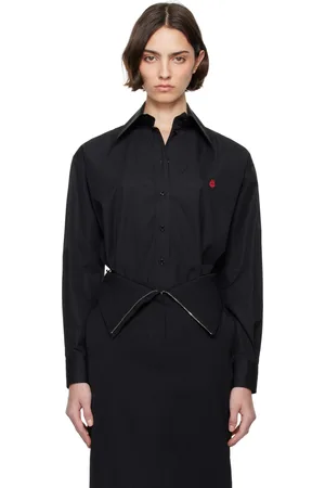 Alexander McQueen Black Embroidered Skull Shirt