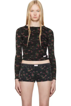 Alexander Wang Black Long Sleeve Crewneck T-shirt
