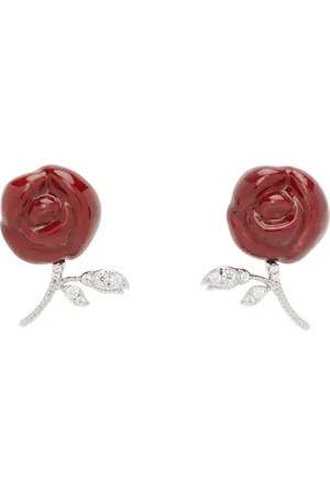 Shushu/Tong Silver & YVMIN Edition Ceramics Rose Earrings