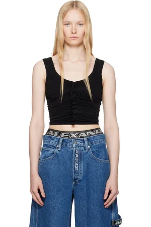 Alexander Wang Sheer Ruched Tank Top