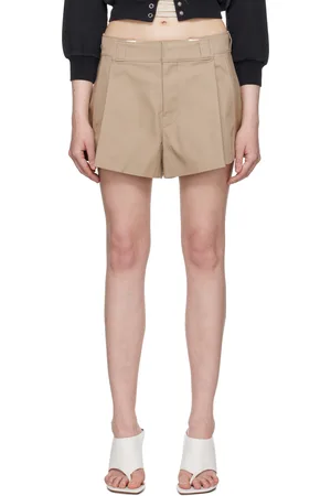 Alexander Wang Box-Pleated Workwear-Inspired Shorts