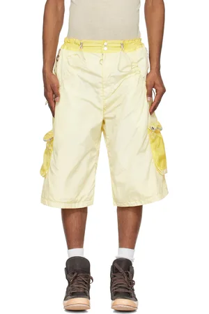 Charlie Constantinou Yellow Technical Cargo Shorts