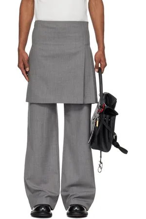 ASHLEY WILLIAMS Gray Kilt Trousers