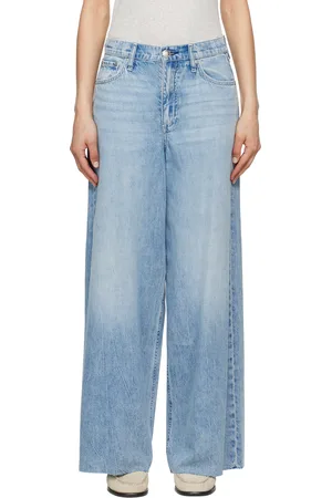 RAG&BONE Blue Wide Featherweight Sofie Jeans