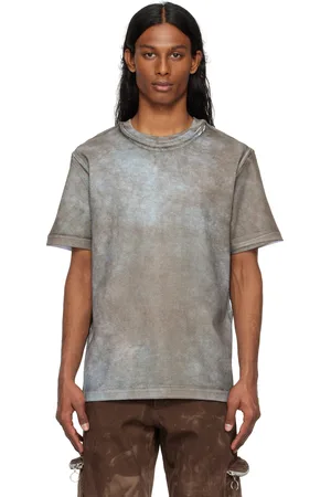 Charlie Constantinou Blue & Brown Screen-Printed T-shirt