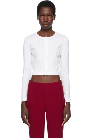 Leset Pointelle Crop Cardigan