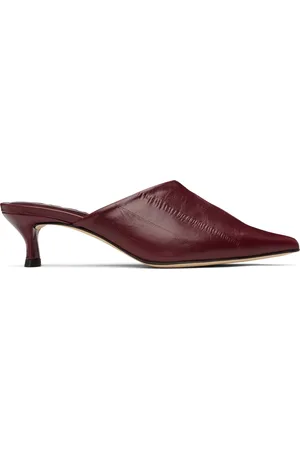 By Far Burgundy Luciana Mules