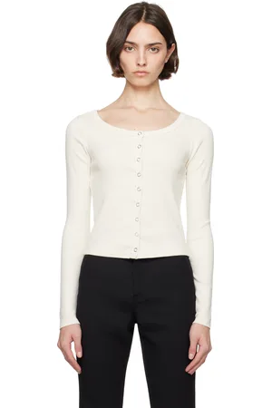RE/DONE Off-White Hanes Edition Scoop Neck Cardigan