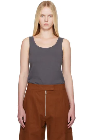 STUDIO NICHOLSON Gray Rist Jersey Tank Top