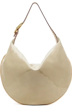 Tory Burch Beige Patent Balloon Bag