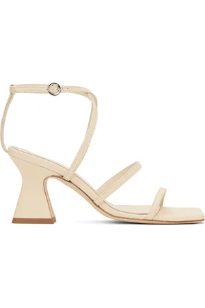Aeyde Off-White Edda Leather Heeled Sandals