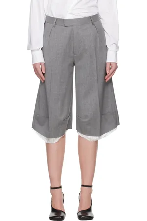 ALAINPAUL Gray Knee Tailored Shorts