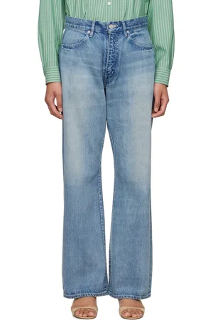 Auralee Blue Selvedge Faded Light Jeans