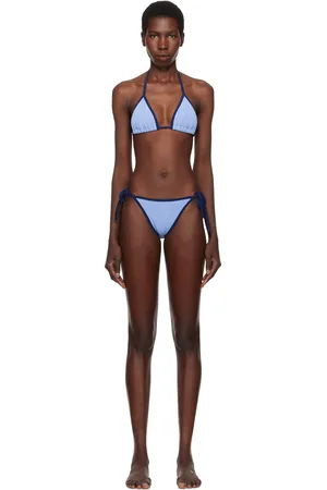 Hunza G Blue & Navy Gina Contrast Bikini