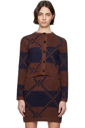 J.W.Anderson Navy & Brown Fairisle Cardigan