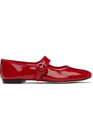 Repetto Red Georgia Square-Toe Mary Janes Ballerina Flats