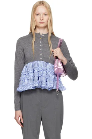 SANDY LIANG Gray & Blue Pawpaw Cardigan