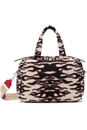 Tory Burch Beige & Black Jacquard Bag