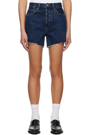 RE/DONE Blue 90s Low Slung Denim Shorts