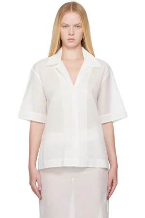 Rohe White Camp Collar Organza Shirt