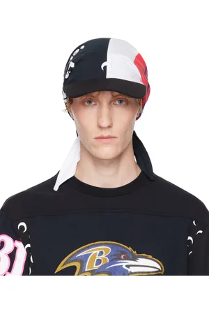 Marine Serre Black & White Regenerated Graphic T-Shirts Veiled Cap