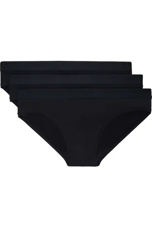 SKIMS Three-Pack Black Stretch Briefs